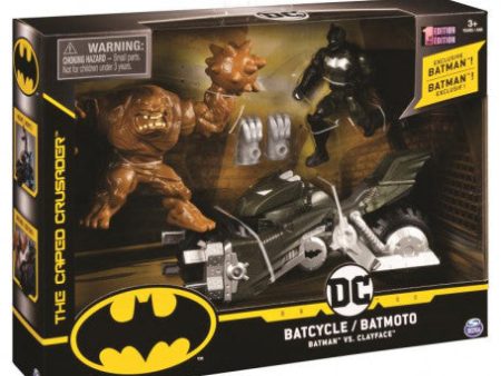 BATMAN BATCYCLE WITH TWO 4IN FIGURES Hot on Sale