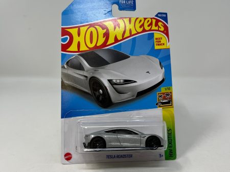 Tesla Roadster #162 * Silver * 2022 Hot Wheels Basic Online