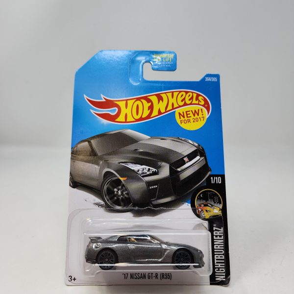 17 Nissan GT-R (R35) #364 * GREY * Hot Wheels 2017 Supply