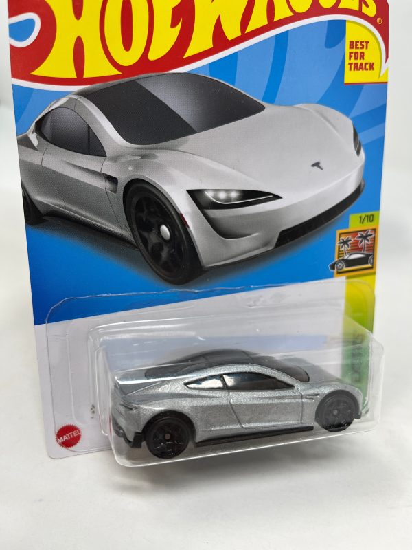 Tesla Roadster #162 * Silver * 2022 Hot Wheels Basic Online