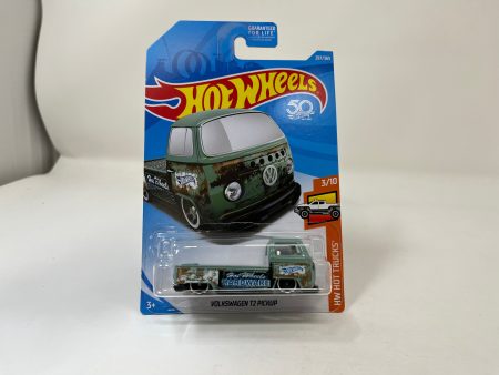 Volkswagen T2 Pickup #297 * Green * 2018 Hot Wheels USA Card Supply