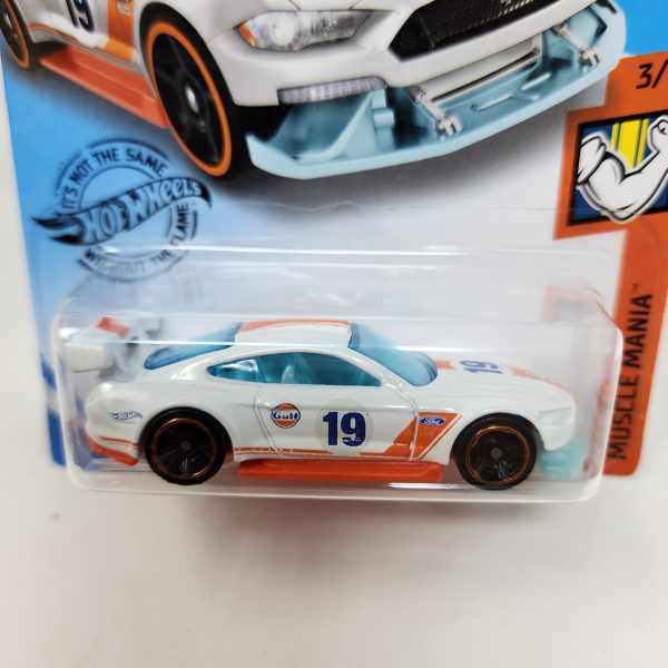 18 Ford Mustang GT #180 * White Gulf * 2019 Hot Wheels Basic Cheap