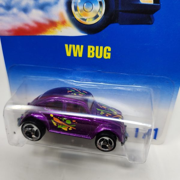 VW Bug #171 * Purple w  3sp Rims * Hot Wheels Blue Card on Sale