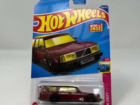 Volvo 240 Drift Wagon #232 * Burgundy * 2022 Hot Wheels Basic Online