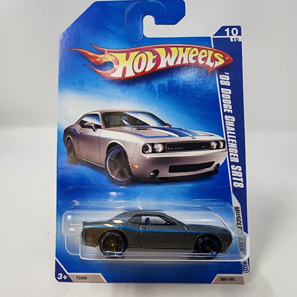 08 Dodge Challenger SRT8 #86 * DARK GREY w  Black Rims * 2009 Hot Wheels For Sale