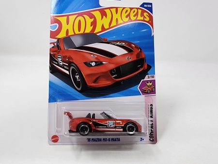 15 Mazda MX-5 Miata #80 * Red * 2025 Hot Wheels Case D * LONG Card Discount