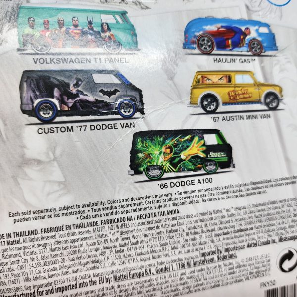 Volkswagen T1 Panel * Hot Wheels Pop Culture DC Comics Alex Ross * BAD CARD For Cheap