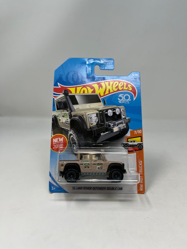 15 Land Rover Defender Double Cab #31 * 2018 Hot Wheels * Tan Cheap