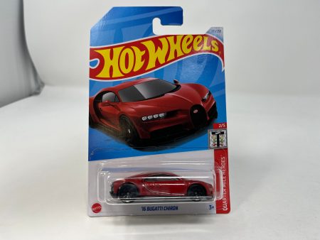 16 Bugatti Chiron #201 * RED * 2024 Hot Wheels Basic Case M For Sale