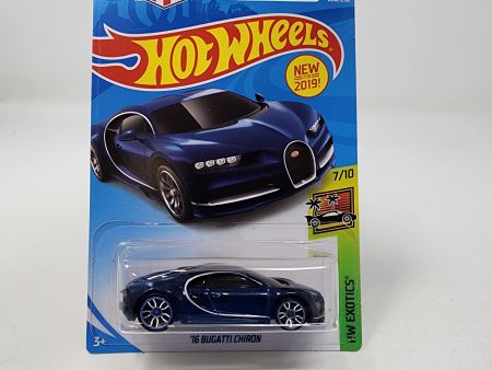 16 Bugatti Chiron #256 * Blue * 2019 Hot Wheels Online