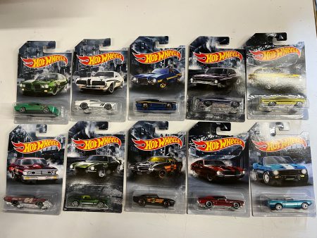 10 Car Muscle Car Set * Hot Wheels American Steel Walmart Series Fashion