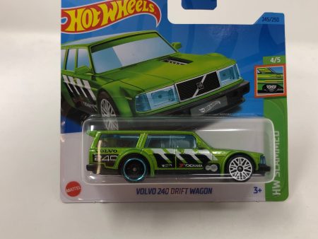 Volvo 240 Drift Wagon #245 * Green * 2024 Hot Wheels Basic Short Card Case A Online Hot Sale